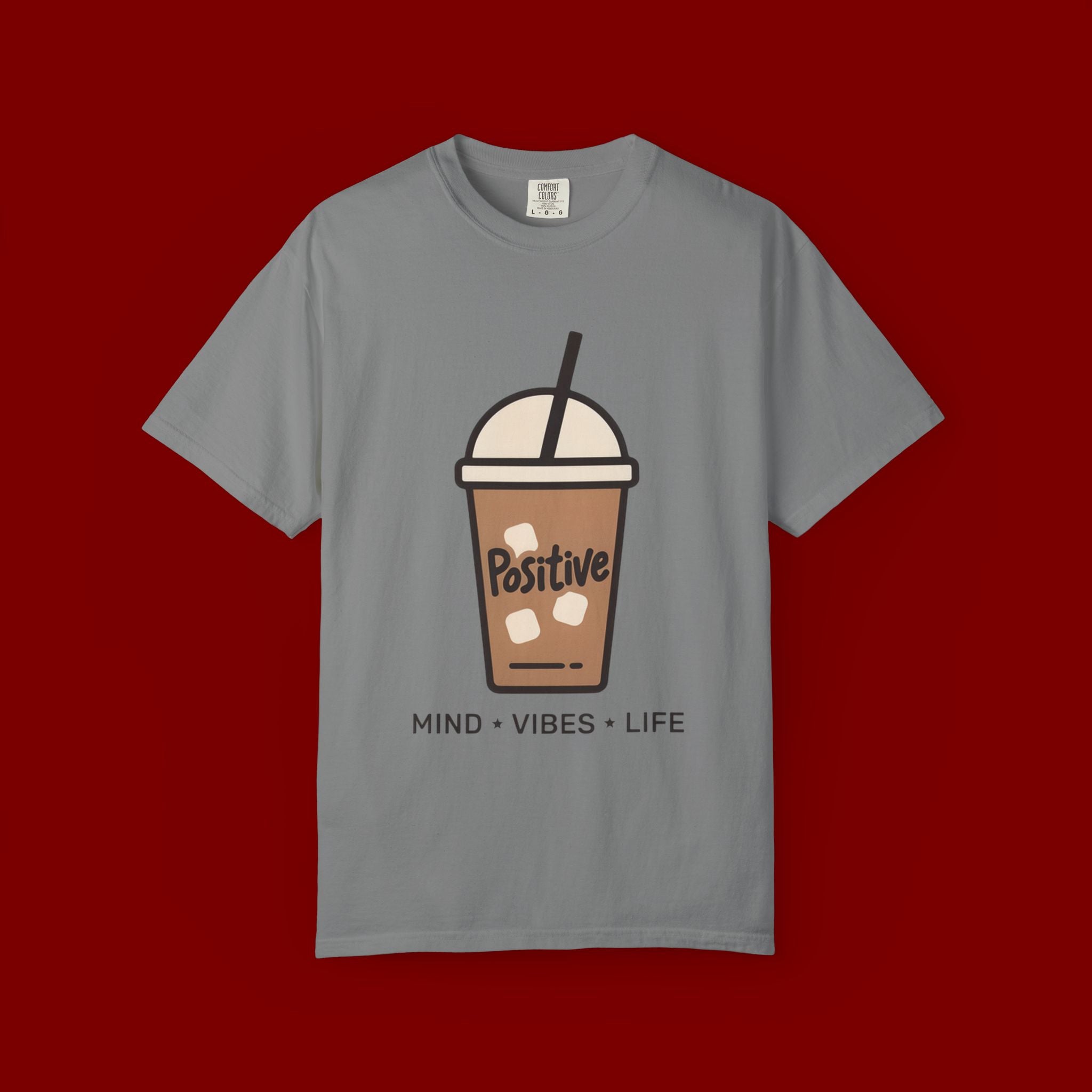 Positive Iced Coffee T-Shirt — Mind • Vibes • Life Graphic Tee