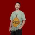 Funny Road Sign T-Shirt — "All Trash No Trailer" Graphic Tee