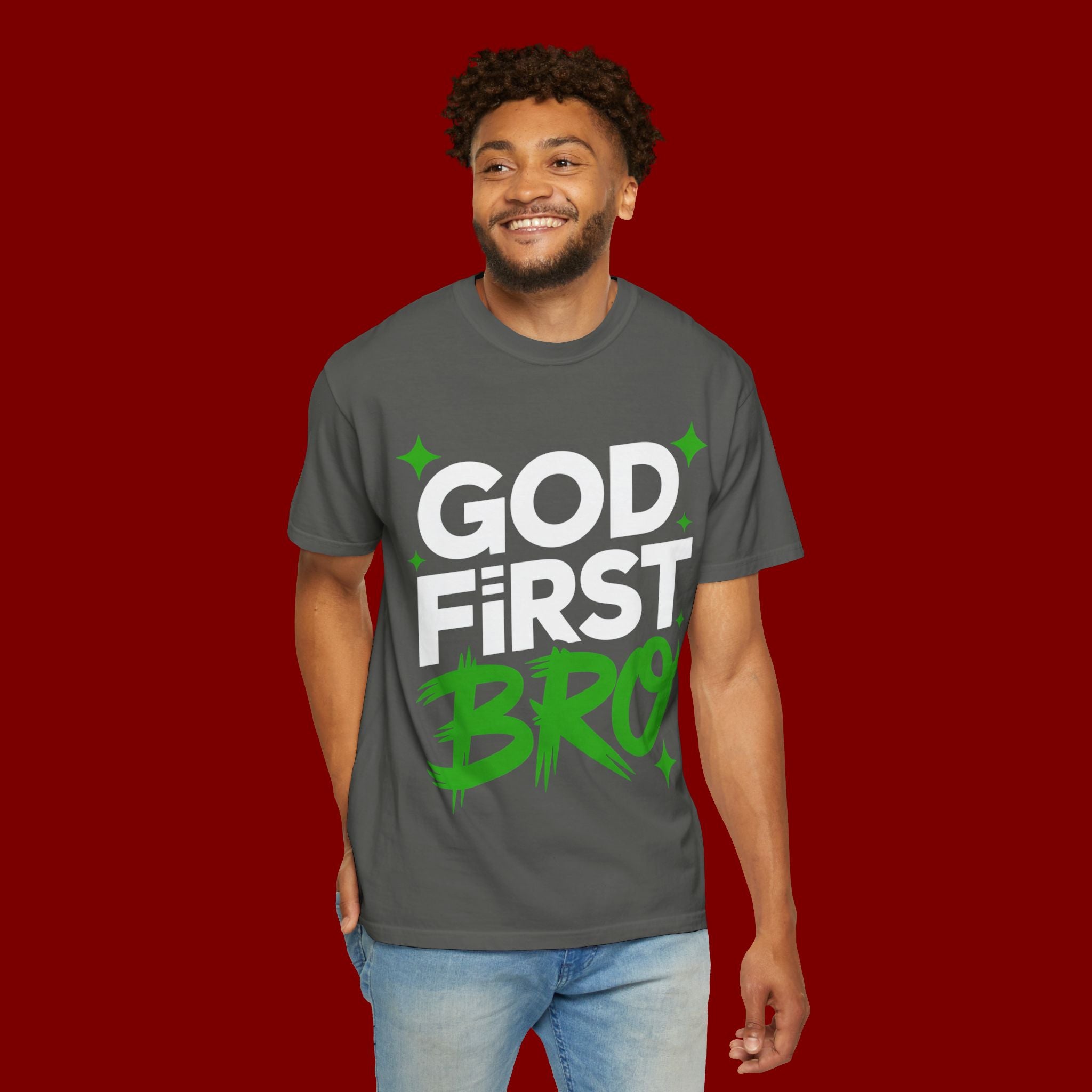 God First Bro T-Shirt — Faith Graphic Tee for Guys