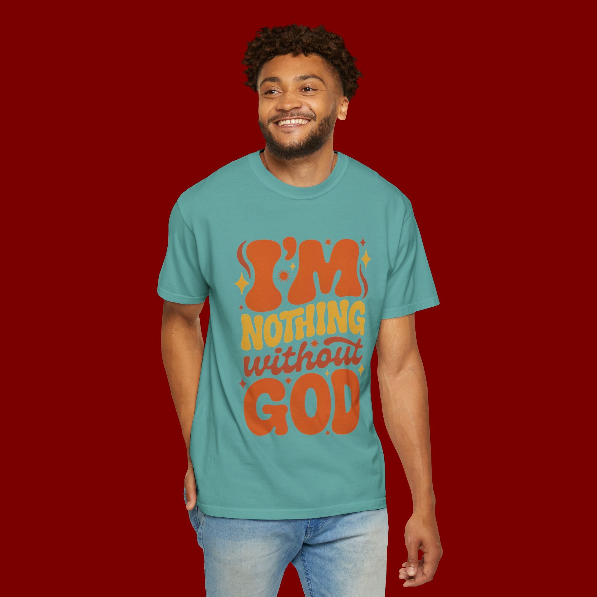 I'm Nothing Without God Retro Graphic T-Shirt