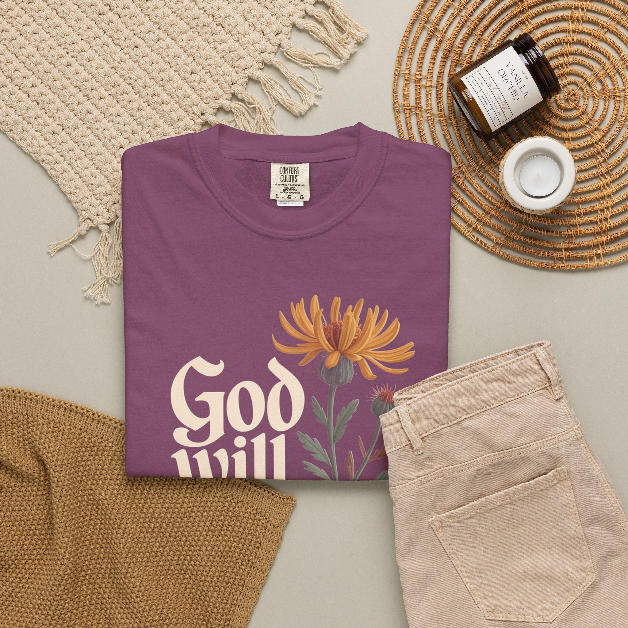 God Will Always Make a Way T-Shirt — Inspirational Floral Christian Tee
