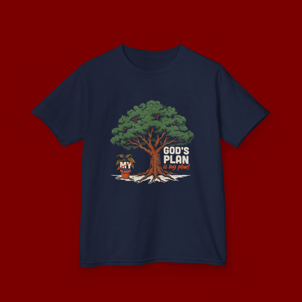 Kids Tee — Cute Tree & Plant Pot Illustration (“Grow Big, Little One”)