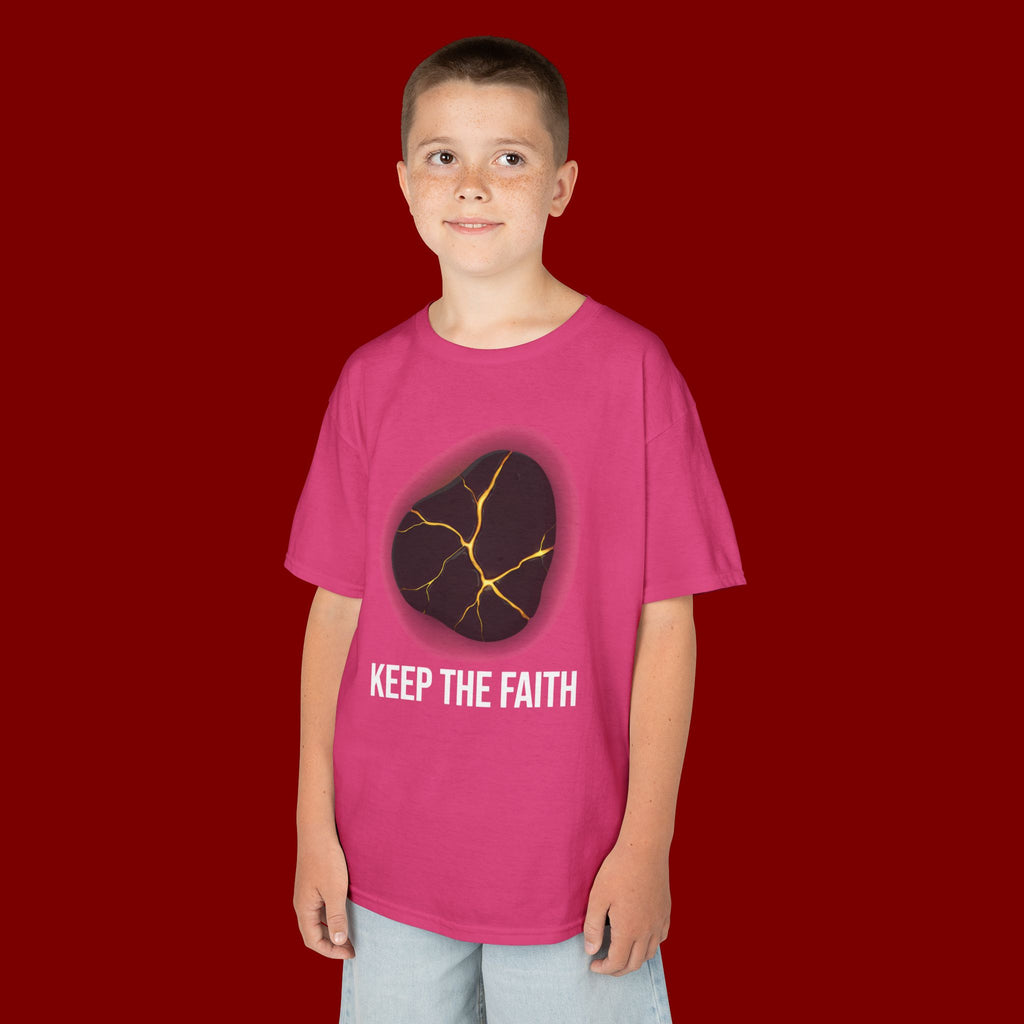 Keep The Faith Kids Tee — Kintsugi Stone Inspirational Children's T-Shirt