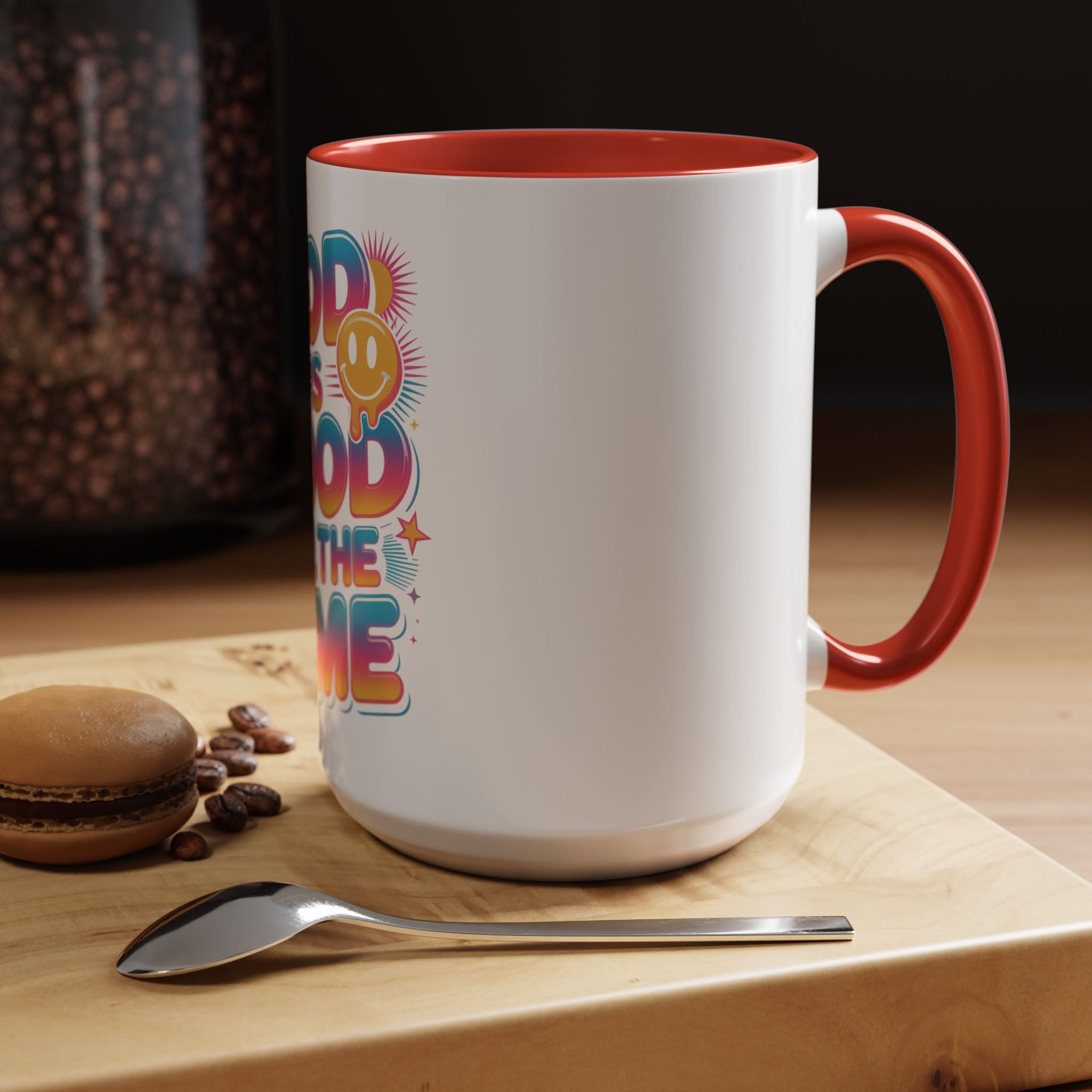 God Is Good All The Time Accent Coffee Mug — Inspirational Christian Coffee Cup (11/15oz)