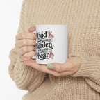 Ceramic Mug - 'Mama Bear' Cute Floral Coffee Cup (11oz & 15oz)