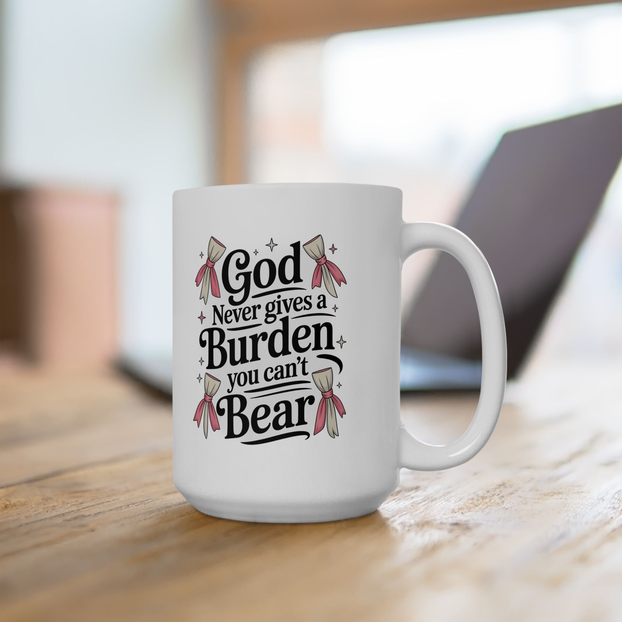 Ceramic Mug - 'Mama Bear' Cute Floral Coffee Cup (11oz & 15oz)