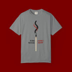 Matchstick Graphic T-Shirt — “Time Never Comes Again” Vintage-Inspired Tee