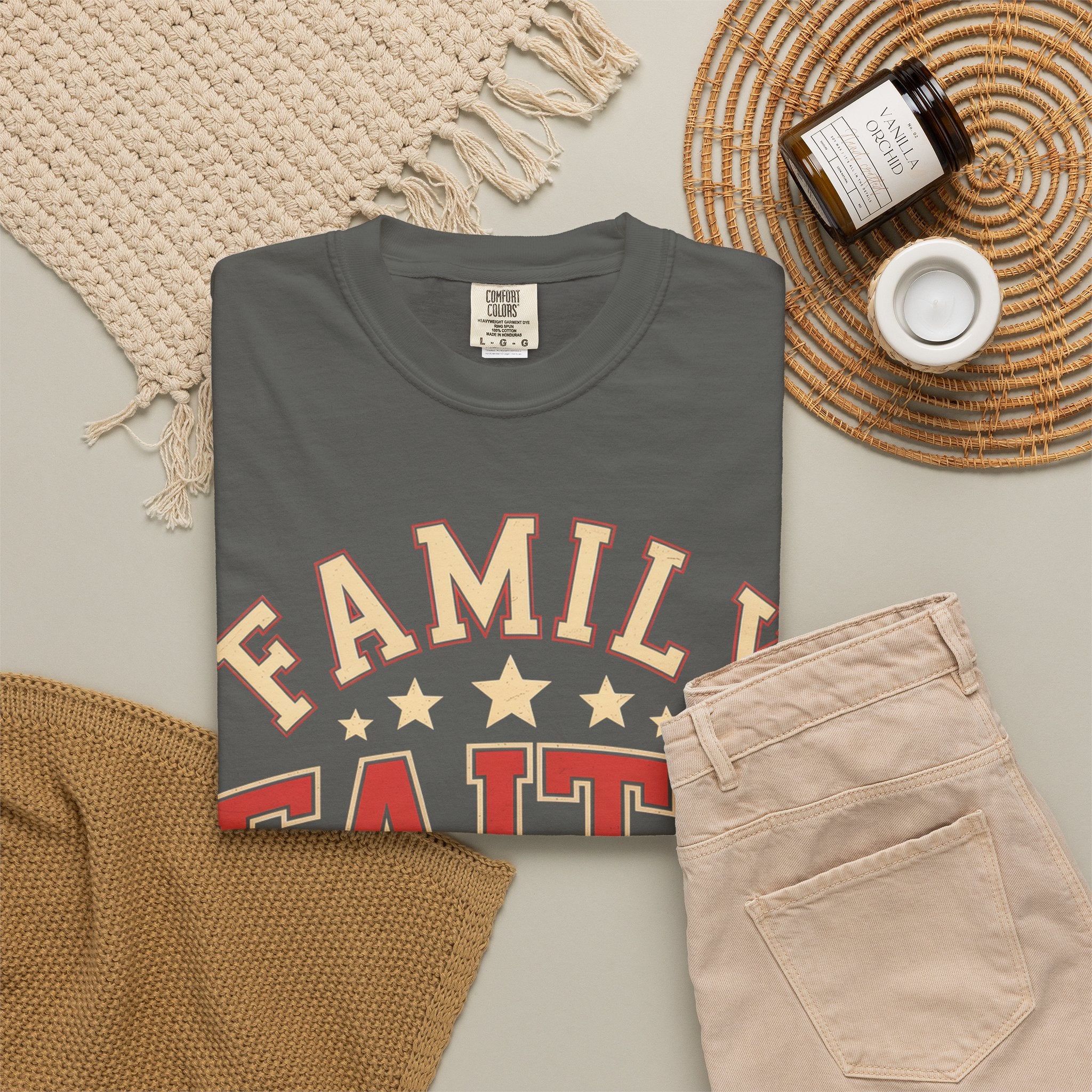 Family Faith Friends T-Shirt — Patriotic American Flag Tee
