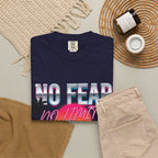 No Fear, No Excuses T-Shirt — Retro Sunset Palm Graphic Tee