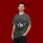 Faith-Based Mountain T-Shirt — "With God All Things Are Possible"