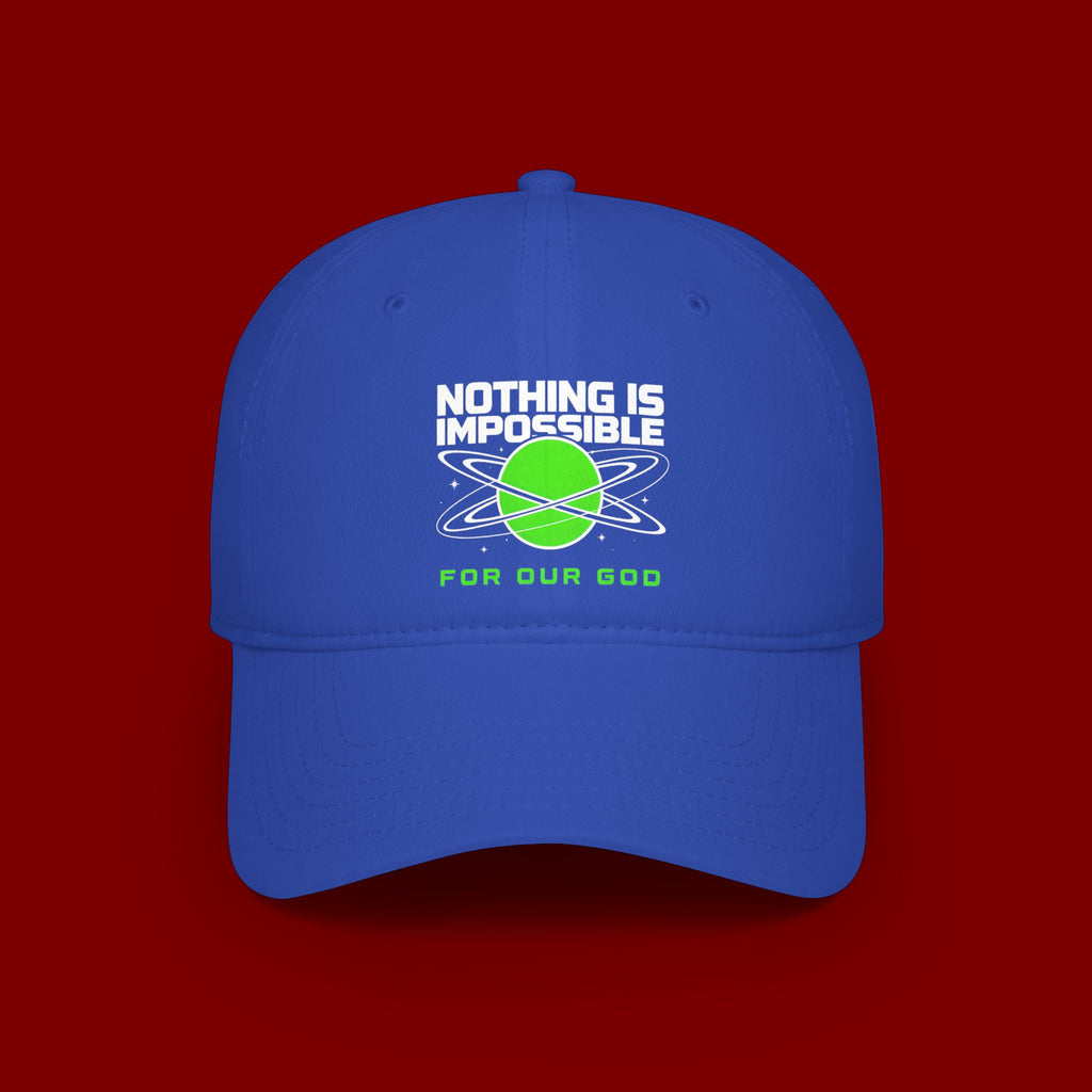 Nothing Is Impossible Baseball Cap — Faith-Inspired Green Planet Design