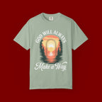 Make a Way Christian T-Shirt — 'God Will Always Make a Way' Sunset Faith Tee