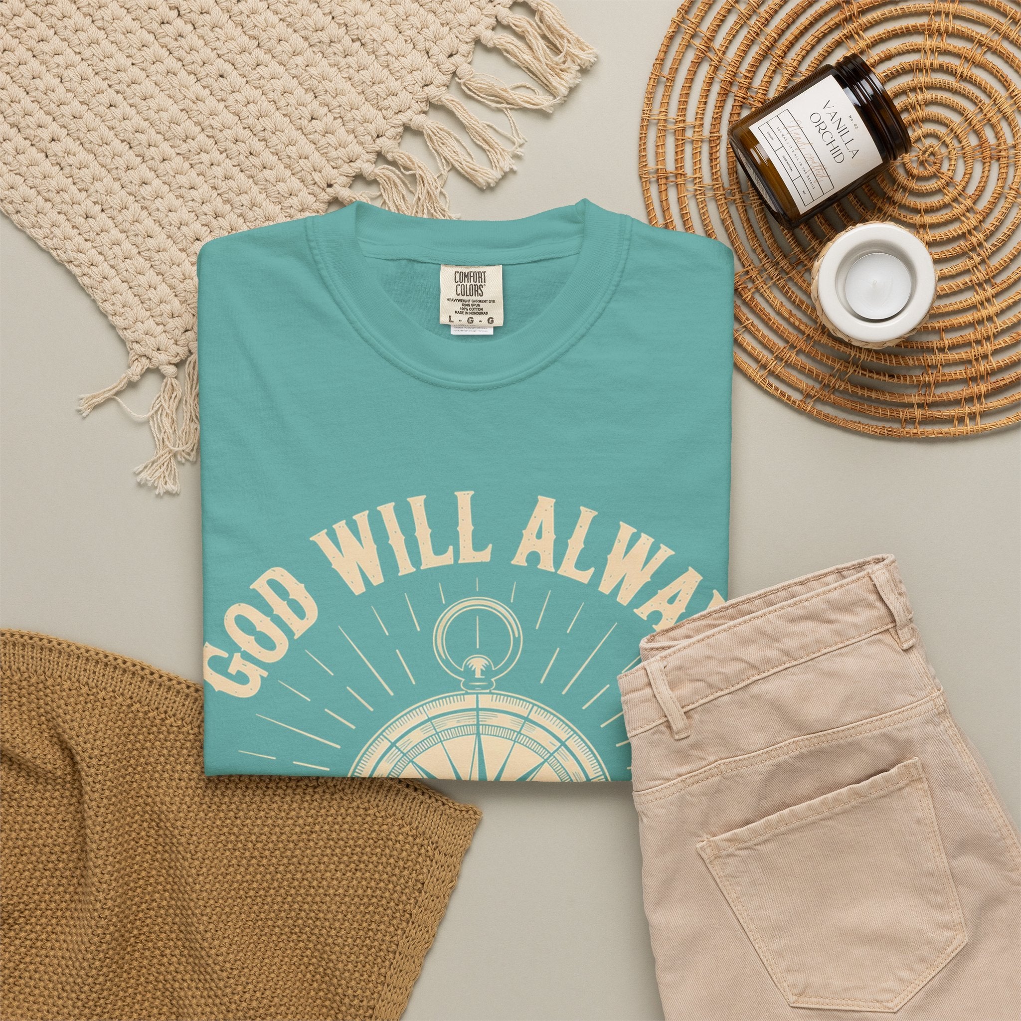 God Will Always Make A Way T-Shirt — Compass Christian Faith Graphic Tee
