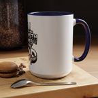 Ceramic Mug — "All Strength Comes From God" Black Accent Coffee Cup (11/15 oz)