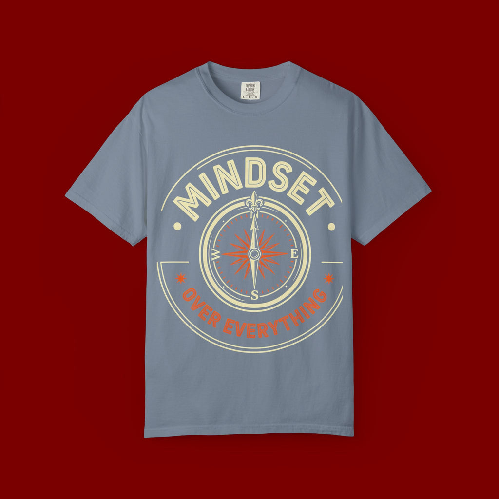 Mindset Over Everything T-Shirt — Positive Vibes Compass Graphic Tee