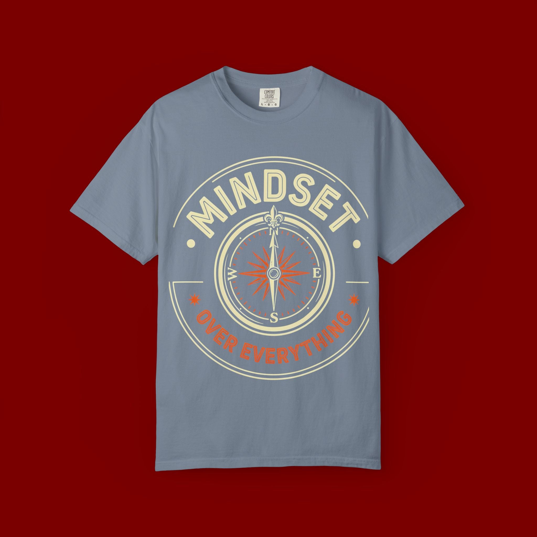 Mindset Over Everything T-Shirt — Positive Vibes Compass Graphic Tee