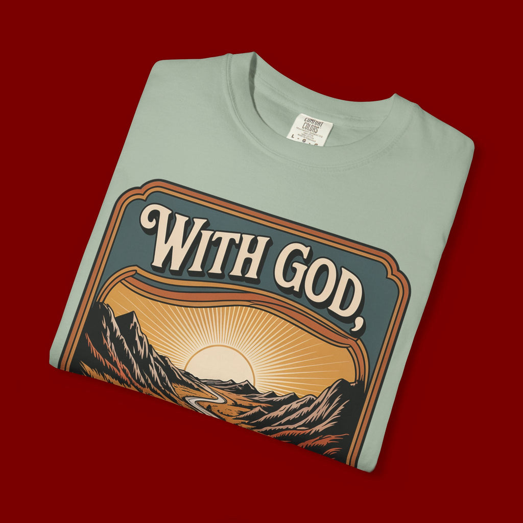 Inspirational Graphic T-Shirt — "With God, Every Hardship Brings Ease"