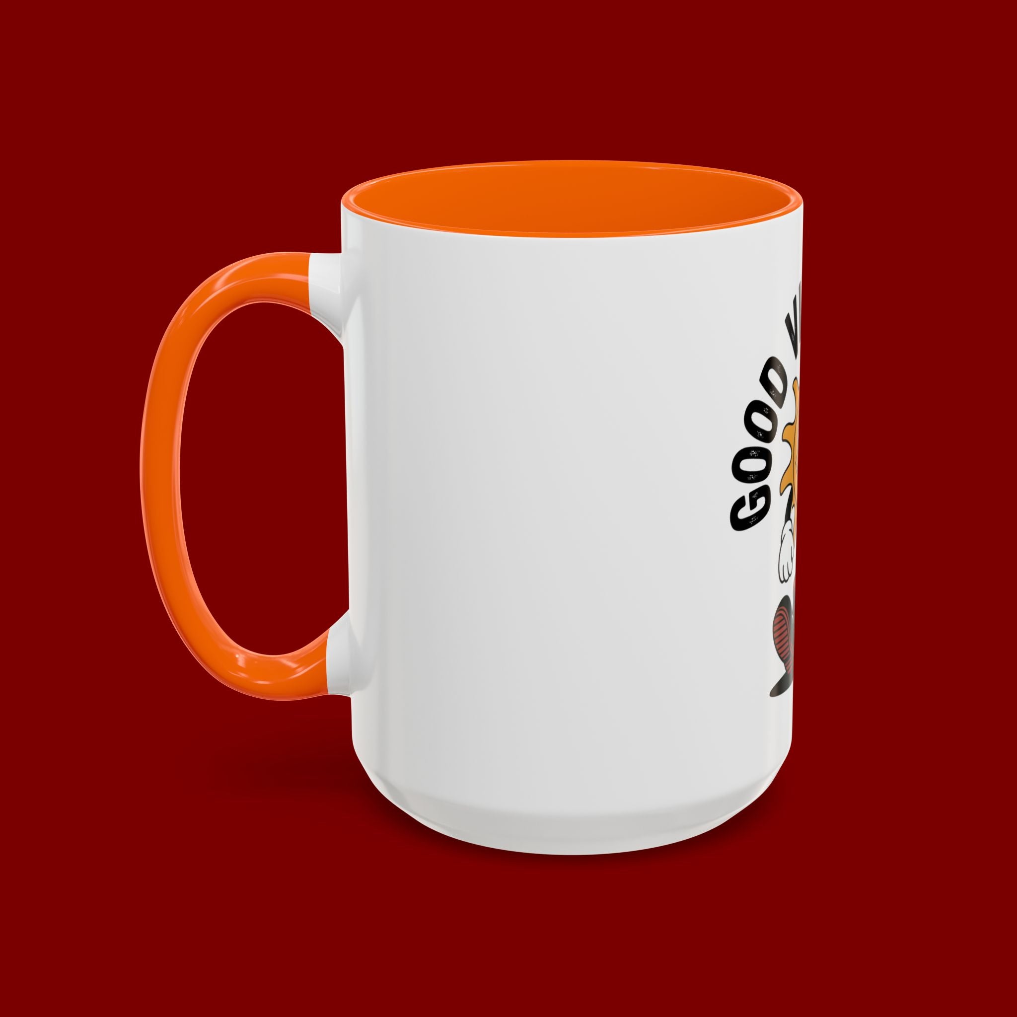 Good Vibes Only Coffee Mug - Retro Sun Cartoon Accent Mug (11/15oz)