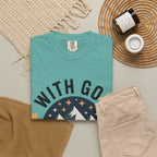 Faith-Based Mountain T-Shirt — "With God All Things Are Possible"
