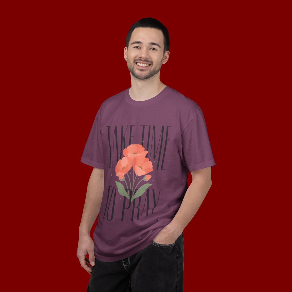 Take Time to Pray Floral T-Shirt — Christian Faith Graphic Tee