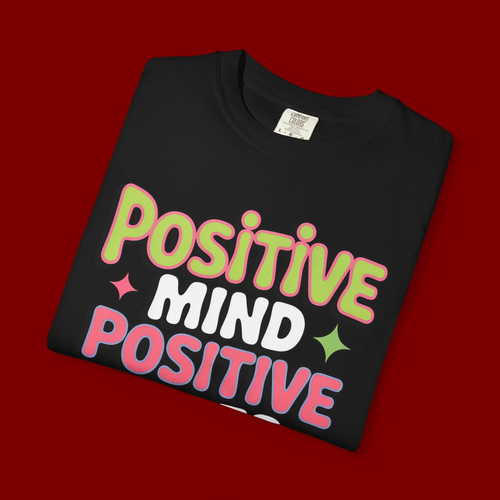 Positive Mind Positive Vibes Positive Life T-Shirt — Retro Smile Graphic Tee