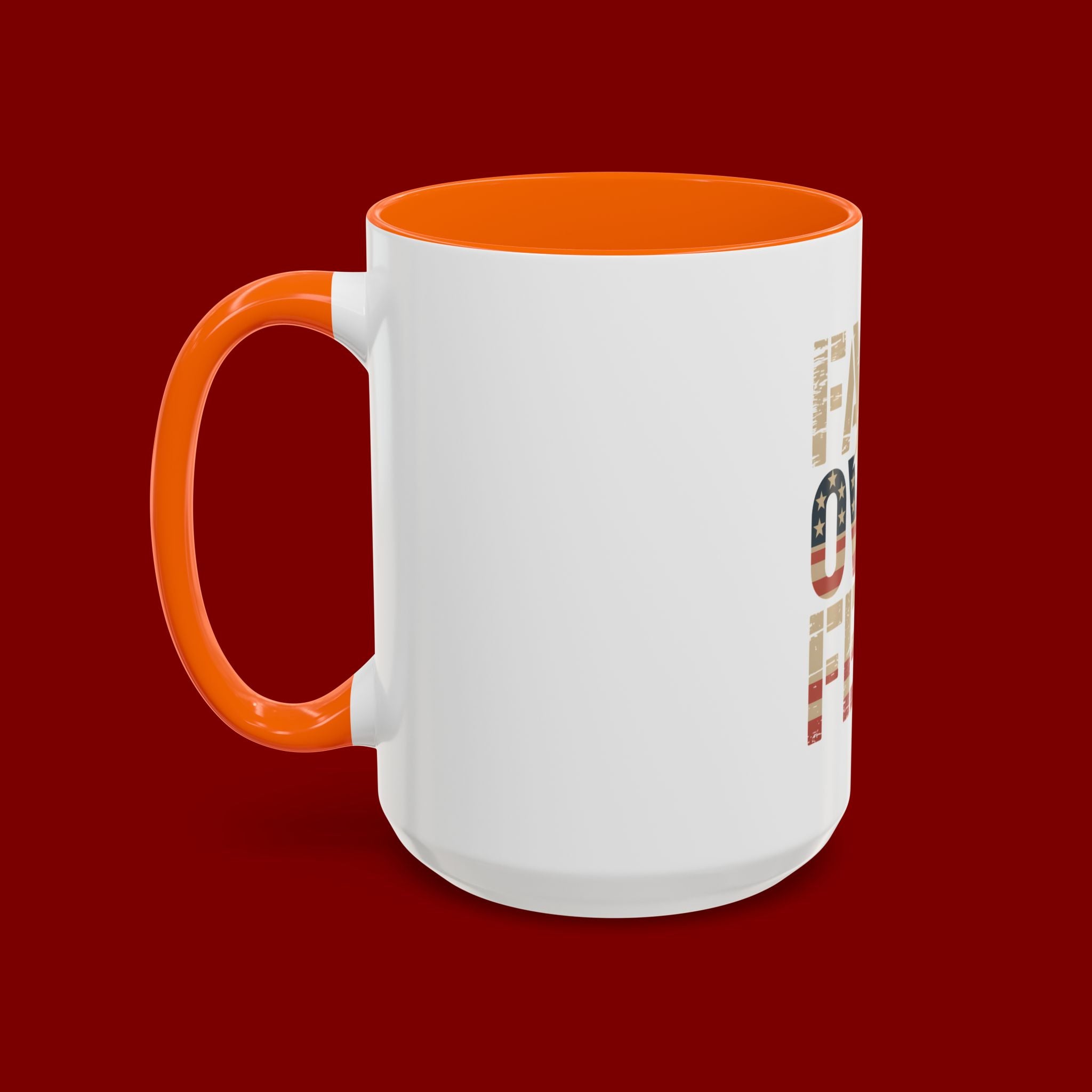 Faith Over Fear Mug — Patriotic Eagle Coffee Cup (11/15oz)