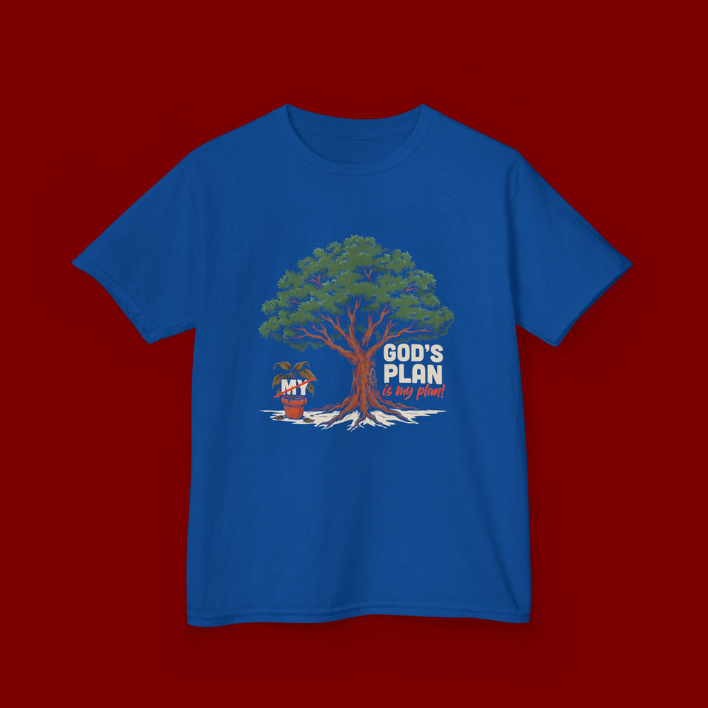 Kids Tee — Cute Tree & Plant Pot Illustration (“Grow Big, Little One”)