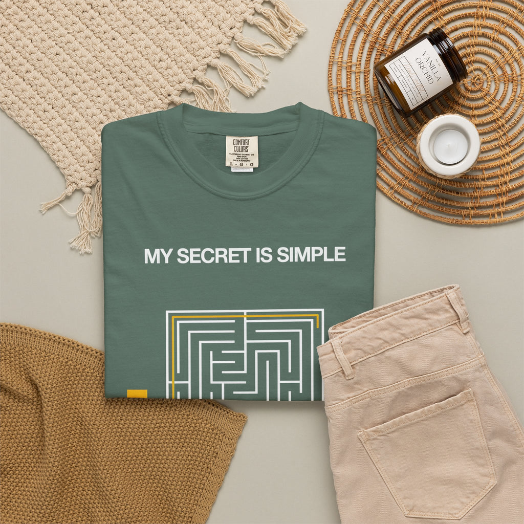 I Pray Maze T-Shirt — "My Secret Is Simple" Christian Faith Tee