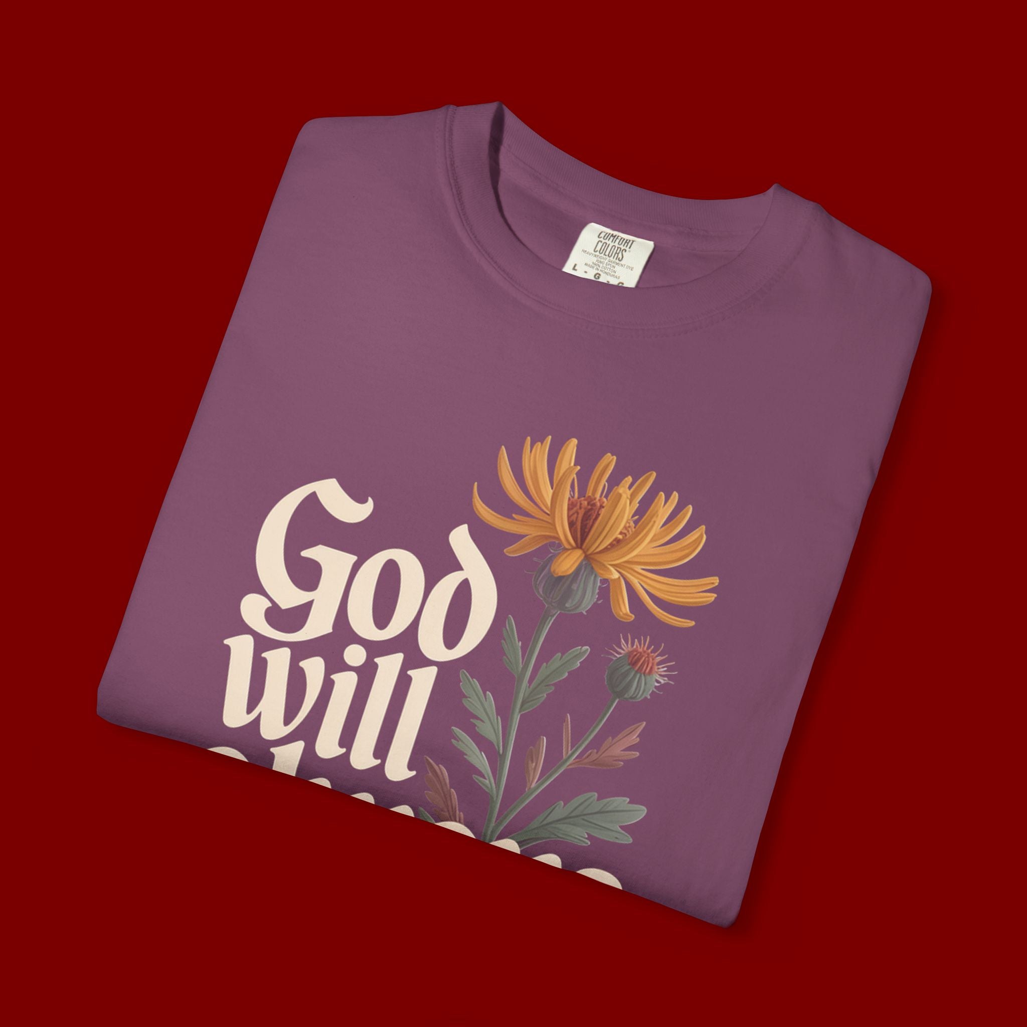 God Will Always Make a Way T-Shirt — Inspirational Floral Christian Tee
