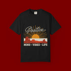 Positive Sunset T-Shirt — "Positive" Mind • Vibes • Life Motivational Tee