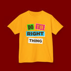 Kids Tee - "Do The Right Thing" Bold Colorblock Graphic