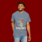 Pray & Never Give Up T‑Shirt — Inspirational Candle Faith Tee