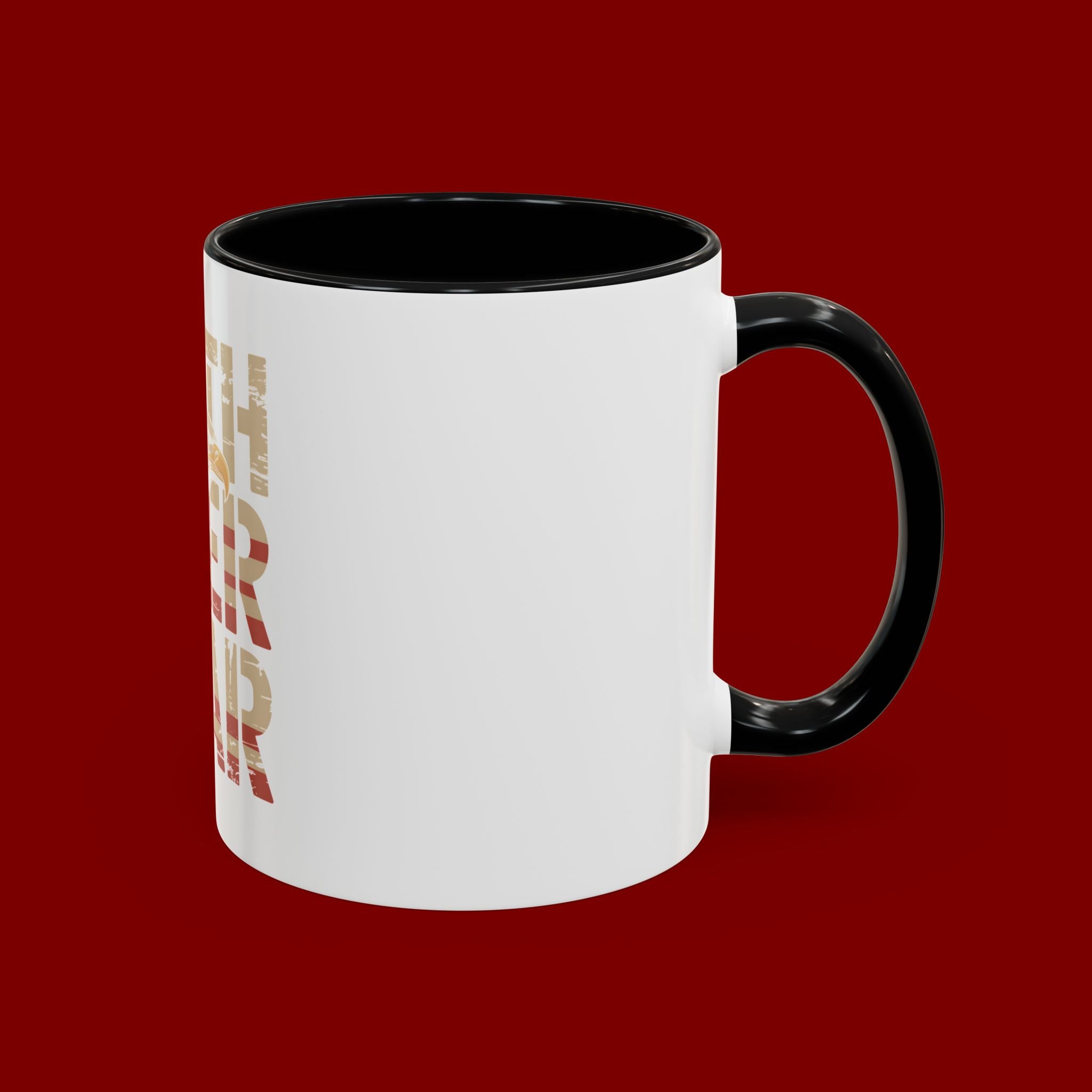 Faith Over Fear Mug — Patriotic Eagle Coffee Cup (11/15oz)