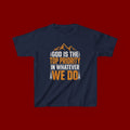 Kids Tee - "God Is the Top Priority in Whatever We Do" Faith Mountain Graphic
