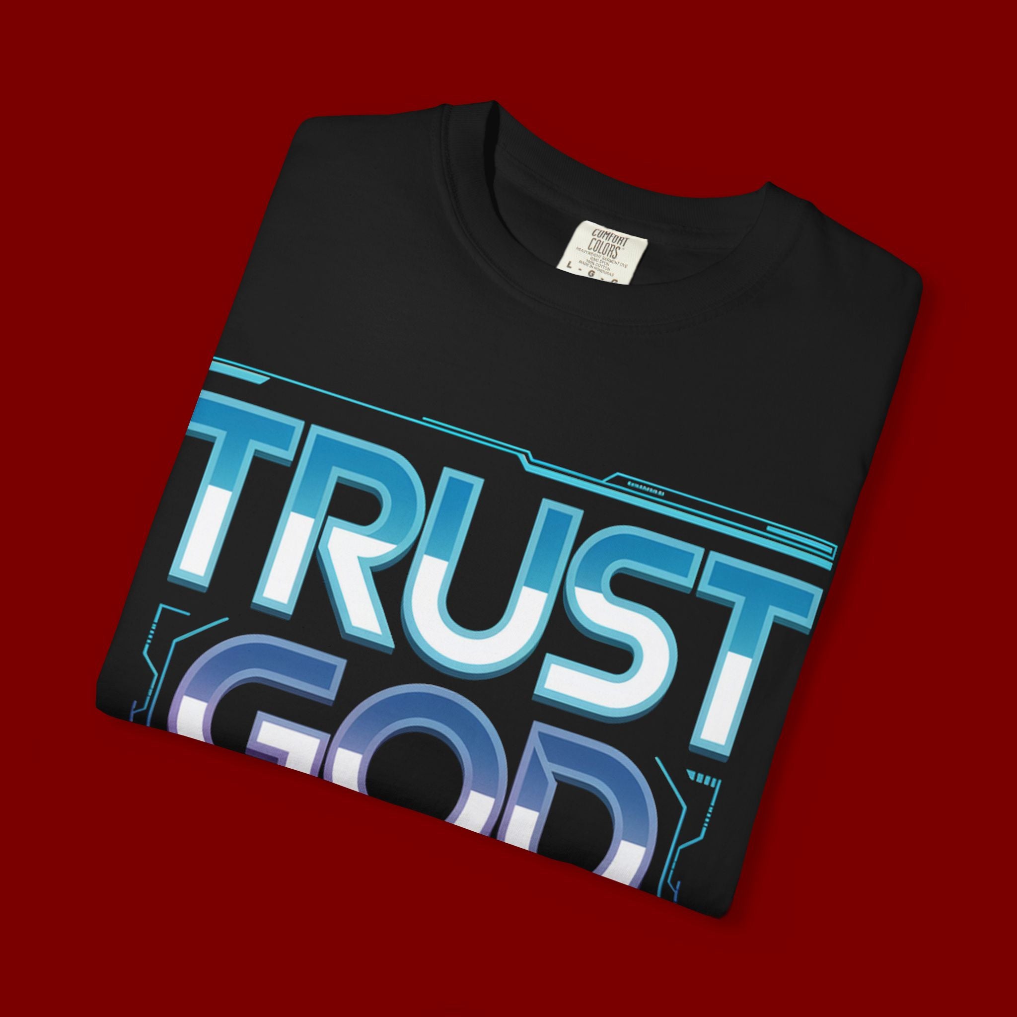 Trust God, Bro. T-Shirt — Retro Gradient Faith Tee