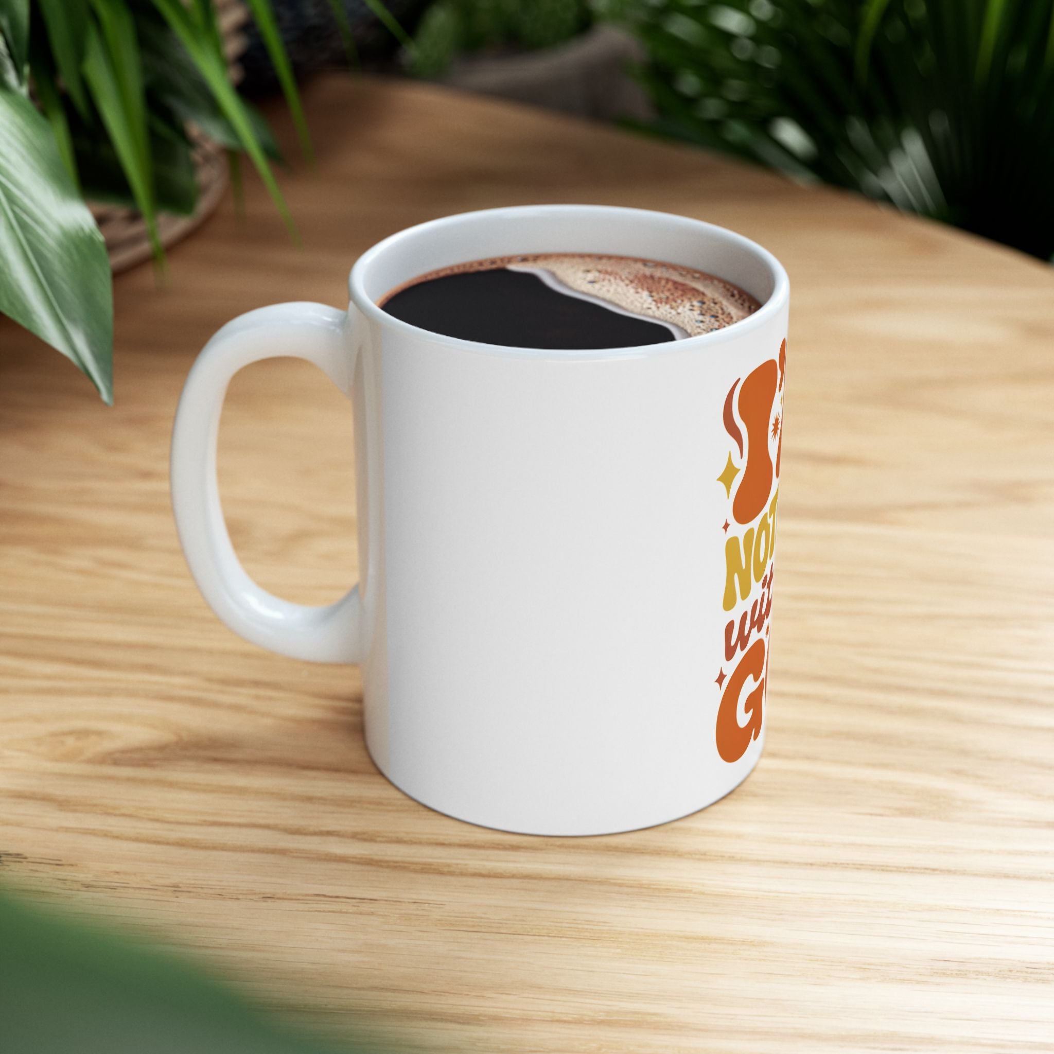 Ceramic Mug - "I'm Nothing Without God" Retro Faith Coffee Cup (11oz & 15oz)