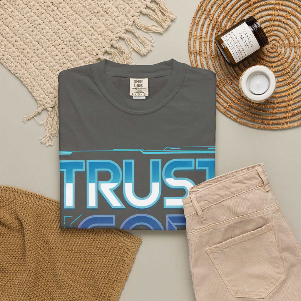 Trust God, Bro. T-Shirt — Retro Gradient Faith Tee