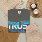 Trust God, Bro. T-Shirt — Retro Gradient Faith Tee