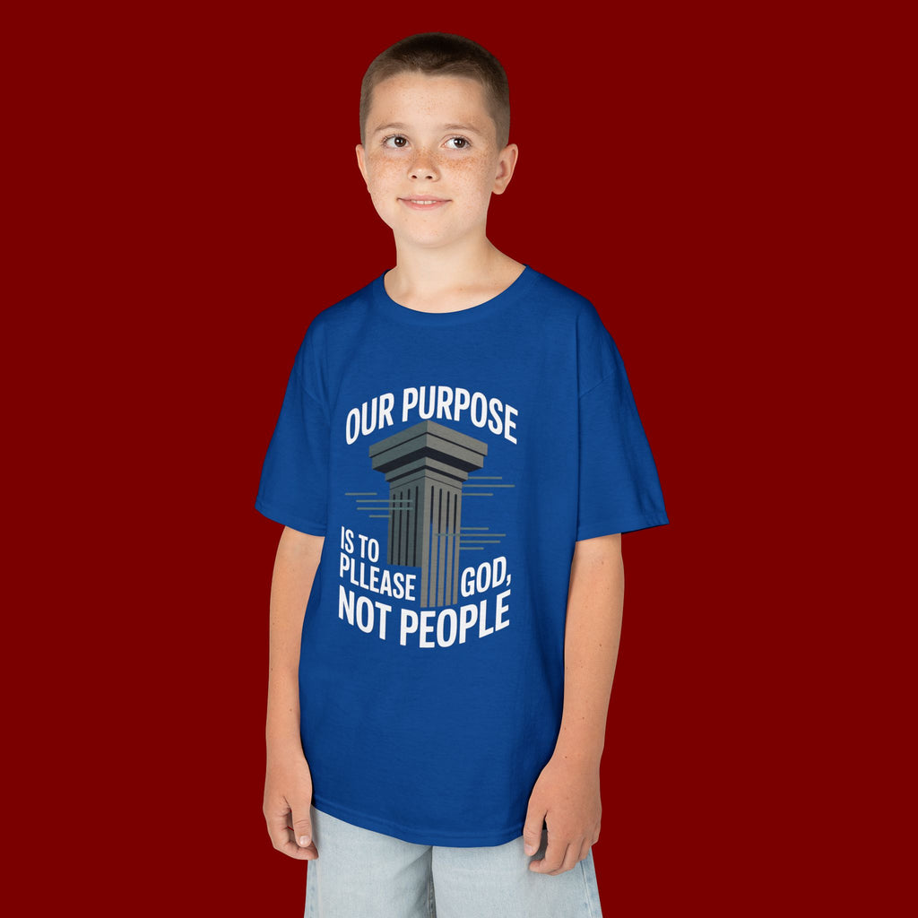 Kids T-Shirt — "Our Purpose Is To Please God, Not People" Faith Graphic Tee