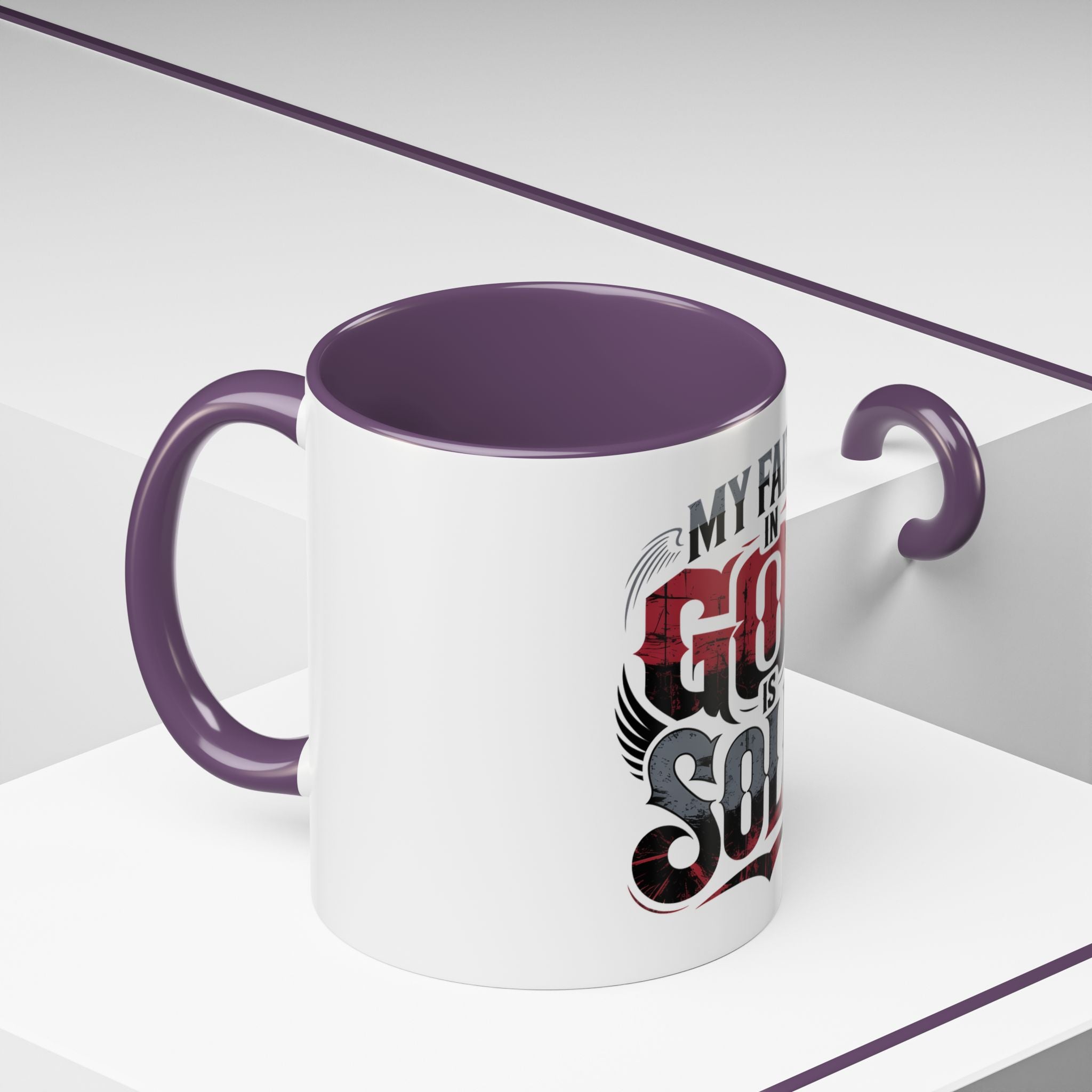 Faith Mug - "My Faith in God is Solid" Christian Coffee Cup (11/15oz)