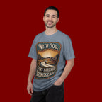Inspirational Graphic T-Shirt — "With God, Every Hardship Brings Ease"