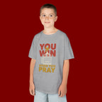 Kids Tee — "You Win When You Pray" Inspirational Christian Shirt