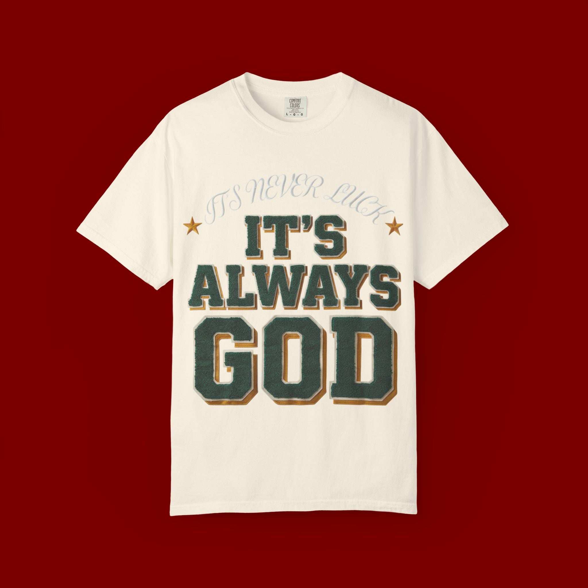 It’s Always God Graphic T-Shirt — Faith-Based Vintage Lettering Tee