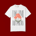 T-Shirt — "Take Time to Pray" Floral Christian Tee