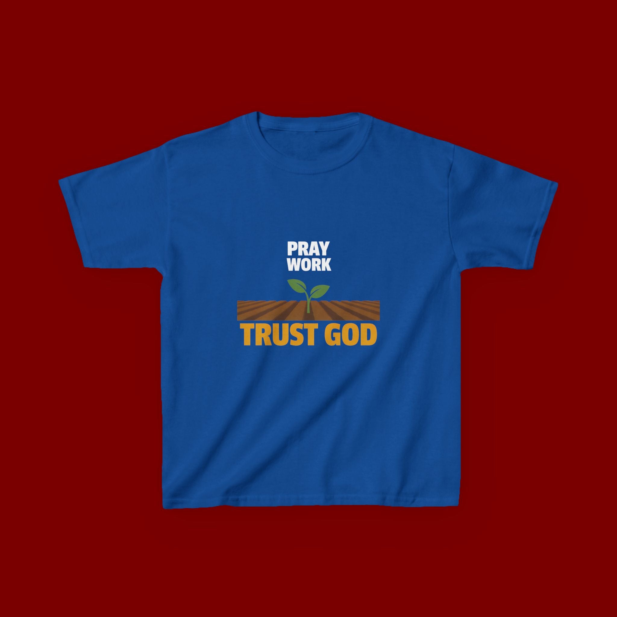 Kids Tee — "Trust God" Sprout Graphic