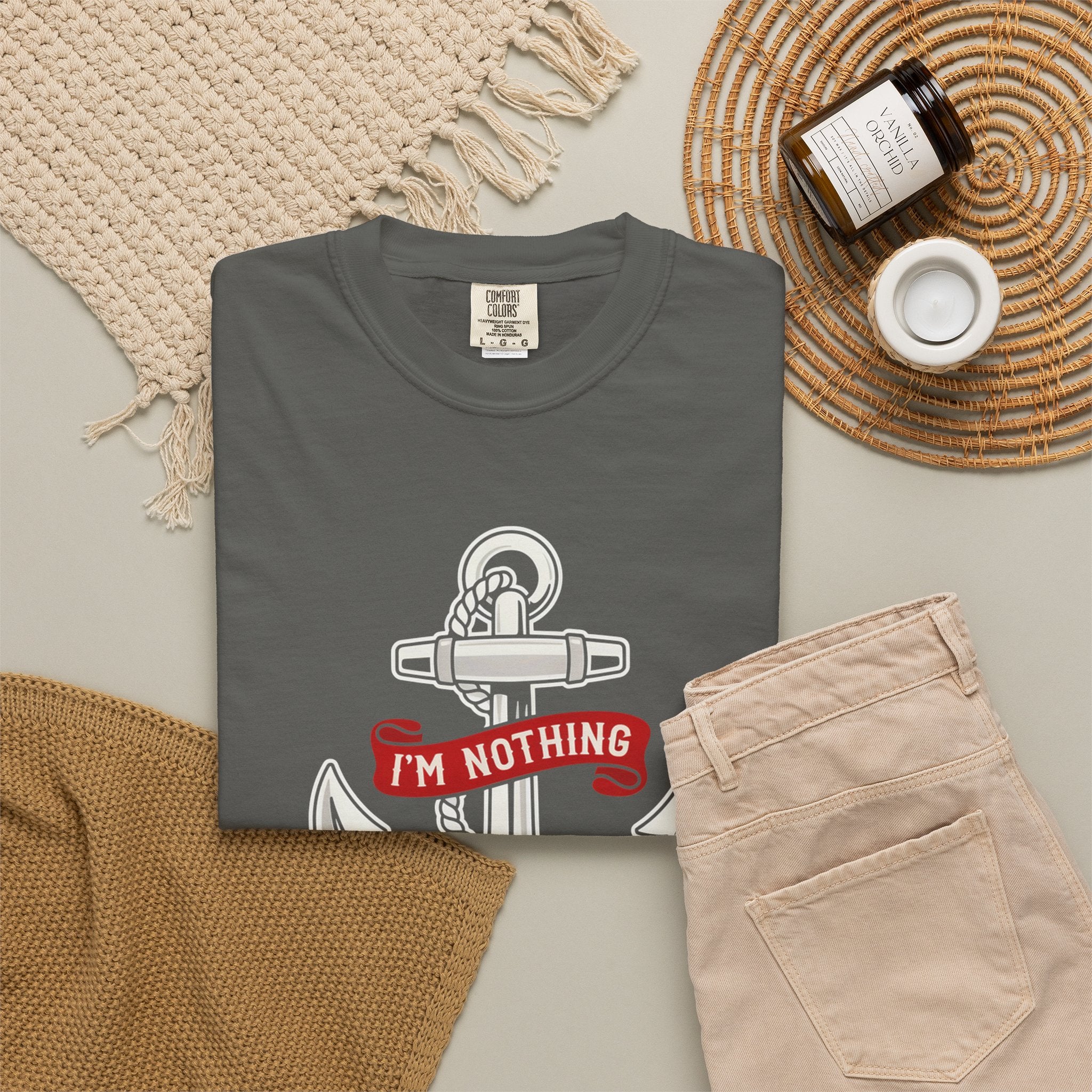 Faith Anchor T-Shirt — “I’m Nothing Without God” Christian Tee