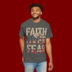 Faith Over Fear T-Shirt — Patriotic Eagle Graphic Tee