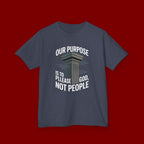 Kids T-Shirt — "Our Purpose Is To Please God, Not People" Faith Graphic Tee