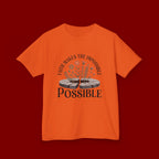 Kids Tee — “Faith Makes the Impossible Possible” Floral Inspirational Shirt