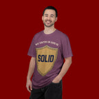 Solid Faith Shield T-Shirt — "My Faith in God Is Solid" Christian Tee